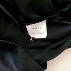 Hotwy Black Bodycon Mini Dress, M, Halter Neck Ruched LBD Sexy Chic Cocktail 90s