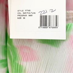 NWT Ganni Floral Pleated Layered Mini Dress Pink and Green Size S Retail $245