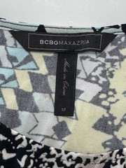 BCBGMAXAZRIA Dell Dress Medium Sleeveless Stretch Multi Color Side Zipper Fitted