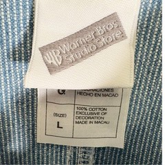 Vintage Looney Tunes 90s Sleeveless Pinstripe Denim Jean Dress Size Large Womens