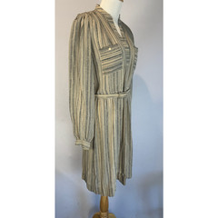 Vintage Gloria Vanderbilt Long Sleeve Belted Dress Boho Cottagecore 8