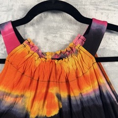 NWT Express Tie Dye Halter Ruched Mini Dress/Top Sleeveless Multicolor Women M