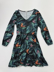 Numoco Girls Multicolor Butterfly Tiered Dress Size 10-12 Casual