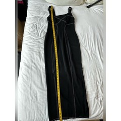 Topshop Dress Womens 4 Black Contrast Stitch Edgy Futuristic Cyberpunk