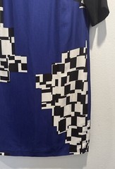 Trina Turk Size 6 Geometric Print Avery Shift Dress Art Deco Artsy Modern City