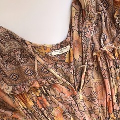 Spell and the Gypsy Collective Dress Small Floral Peach Hippie Boho Festival