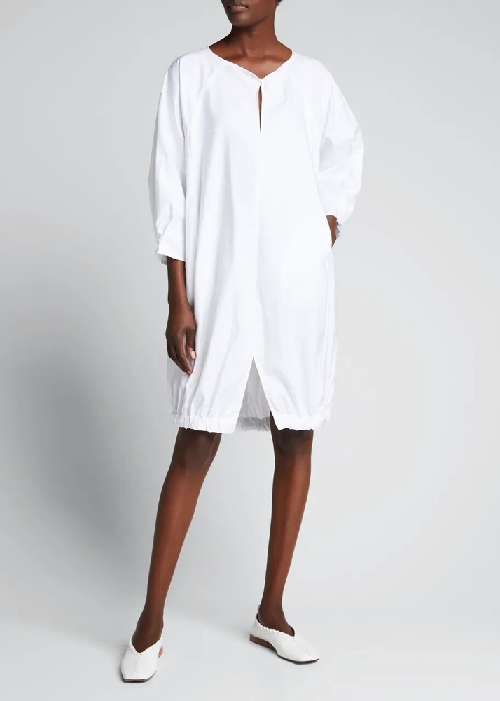 ZERO + MARIA CORNEJO Luca Shift White Cotton Dress Broadcloth 10 Medium NEW