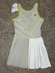 NWTs Lacoste Ultra Dry Tennis Sports Dress Color Block Embroidered Logo Sz 4