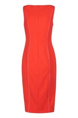 Donna Morgan Bodycon Stretch Crepe Scuba Day Dress Size 14 Scarlet Red NWT $118