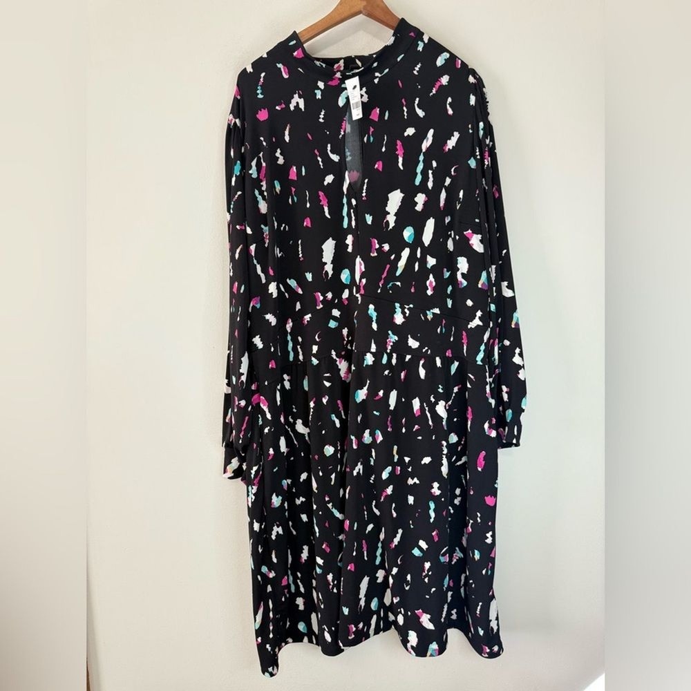 Lane Bryant NWT Stylish Black Multicolor Women&rsquo;s Dress in size 26/28