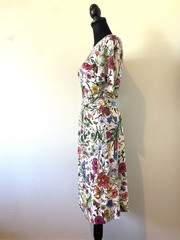 Leona Edmiston Ruby Size 4 / AU 14 Fit And Flare Dress Short Sleeve Floral