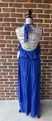 Halter Sundress Nine Eight New York Dress Blue SZ Medium NWT