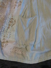 EXCLNT SZ 1 1990s BLUE FISH VINTAGE 1990s SAGE GREEN V-NECK DRESS BLUEFISH LINEN