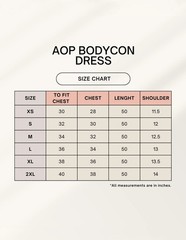 AOP (All Over Printed) Pink Color Bodycon Dress For Women Custom Printed