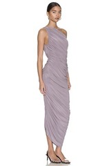 NWT NORMA KAMALI Diana M 38 one-shoulder gown bodycon dress long bodysuit ruched
