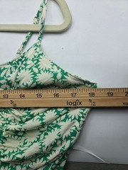 Revolve Capulet Large Apple Green White Floral Mini Dress Sierra Ruched