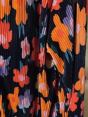 Black Flower Button Up Shirt Dress LARGE w/belt Hippie Flower Child