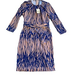 Amelia Women&rsquo;s Dress Multi Color Pattern Toasted Almond Blue Size Small NEW