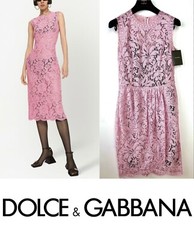 3k Dolce & Gabbana 2017 2024 Pink Black Lace 2 Dress Set LOT 38 40 2 4 6 S M Top