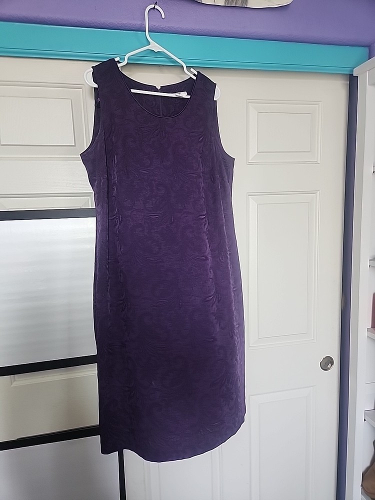 Lady Dorby dress size 16 purple sleeveless summer fall vintage