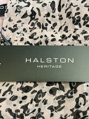 NWT Vintage Halston Heritage Flutter Sleeve Midi Dress Size 16 Rose Marble WOW!!