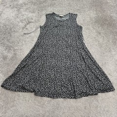 Style & Co Leopard Print A-Line Tank Dress Womens Plus 0X Gray Black Stretch NWT