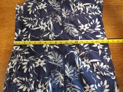 Alice Collins Womens Dress 12 Sleeveless Sheath Blue & White Sundress Pockets