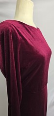 Whimsigoth Velvet Gown Size 10 Burgundy Draped Back Old Money Dark Feminine Core