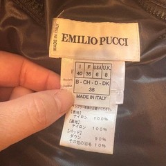Emilio Pucci Reversible Hooded Down Vest Black Gray White Gradient Lightweight