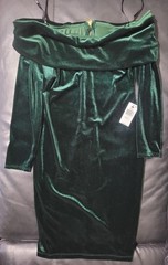 Rebecca B Womens Velour Velvet Dress Size 10 Elegant Drape Neck Party Romantic