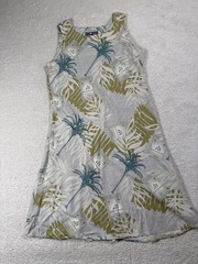 Hilo Hattie Dress Womens Med Gray Palm Hawaiian Bank Of Hawaii Tank Aloha Collab