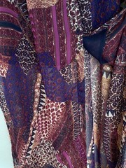 Band of Gypsies Women L Sheer Plum Purple Maxi Tank Dress Geometric Tribal Boho