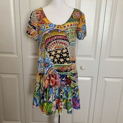 Jams World Hattie – Boho PatchMini Dress Size XS