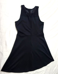 Love J Women&rsquo;s Mesh Top Black Dress Rear Zip Sleeveless ~ Size: Medium
