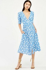 CAPULET Tally Button Front Midi Shirt Dress Size M nwt