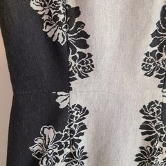 Betsey Johnson Gray Black Floral Knit Sheath Dress