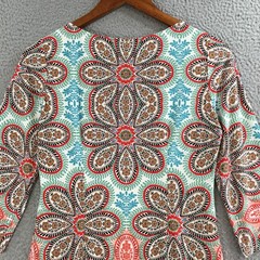 London Style Collection Sheath Dress Womens 4 Floral Print 3/4 Sleeve Multicolor