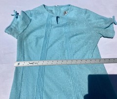 Vtg 60S MOD Lady Mendel Knits of Distinction Dress Small A line Blue Floral