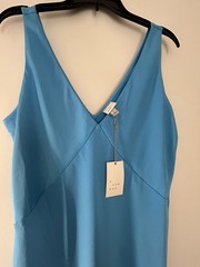 Target A New Day Satin Blue Sleeveless Slip Dress Size Large