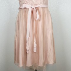 HITHERTO Blush Lace Tulle Sleeveless Dress 14 Party Wedding Engagement C2162
