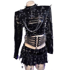 Goth Tops Gothic Tank Cyber Grunge Punk Rock Clothes Y2K Emo Clothing Spiked