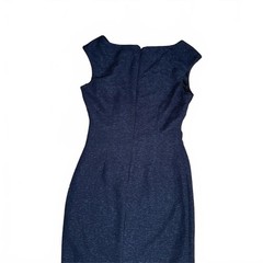 Marina Navy Blue Glitter Maxi Dress Size 4 (Fit Size 8) Occasion Prom Evening