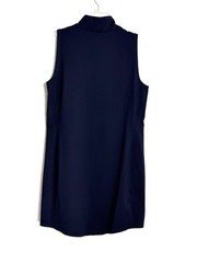 TOMMY BAHAMA Navy Aubrey IslandZone UPF 30+ Sleeveless 1/4 1/2 Zip Dress SMALL