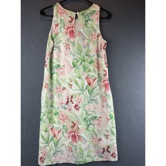 Tommy Bahama 100% Silk Shift Dress XS Bonita Spring Tropical Floral Print Resort