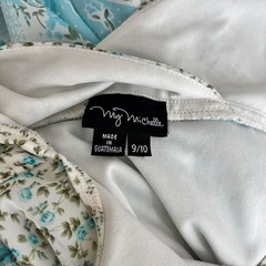 My Michelle Women&rsquo;s Blue & White Floral Patchwork Dress | Y2K Vintage Style 9/10