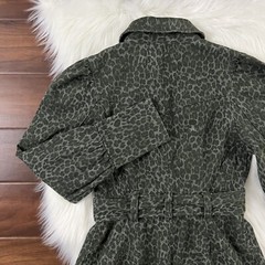 Marissa Webb Size 4 Mera Canvas Leopard Button Up Mini Dress