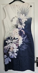 Phase Eight Floral Dress Size 14 Pencil Knee Length Occasion Sleeveless Wedding