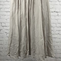 NWD Lil Anthropologie Grey Silk Lace Trim Chiffon Empire Waist Midi Dress 12