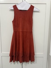 Altar’d state Rusty orange scalloped Dress size small
