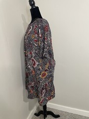 Madewell Ruffle-Sleeve Popover Mini Dress in Bali Blooms Sz M AO286